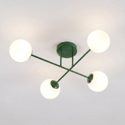 Lampa sufitowa ROMA 4 OLIVE GREEN OPAL 1847/4 EMIBIG