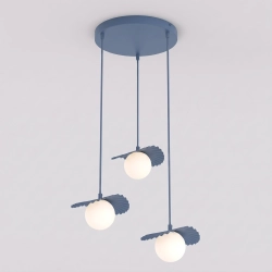 Lampa wisząca FLORA 3 DUSTY BLUE 1866/3 EMIBIG