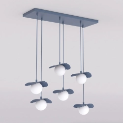 Lampa wisząca FLORA 6 DUSTY BLUE 1866/6 EMIBIG