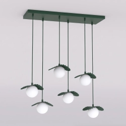 Lampa wisząca FLORA 6 OLIVE GREEN 1867/6 EMIBIG