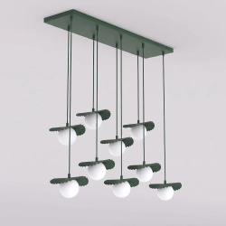 Lampa wisząca FLORA 9 OLIVE GREEN 1867/9 EMIBIG