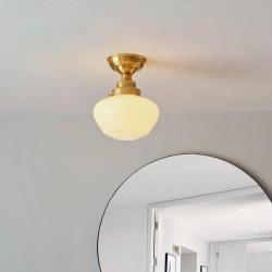 Lampa sufitowa CAMBERLEY brass-opal 97688 ENDON