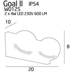 Kinkiet Goal II W0125 - zdjęcie dodatkowe 1