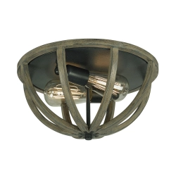 Plafon Allier – 2 źródła światła – Postarzane drewno dębowe / Antyczne kute żelazo FE-ALLIER-F-WW Elstead Lighting