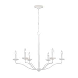 Żyrandol Annie – 6 źródeł światła – Teksturowana biel FE-ANNIE6-PSW Elstead Lighting