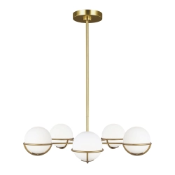 Żyrandol Apollo – 5 źródeł światła – Oksydowany mosiądz FE-APOLLO5-BB Elstead Lighting