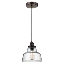 kinkiecik.pl Lampa wisząca Baskin – 1 źródło światła – Stary mosiądz/ Stary cynk FE-BASKIN-P-A-BR Elstead Lighting