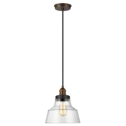 kinkiecik.pl Lampa wisząca Baskin – 1 źródło światła – Stary mosiądz/ Stary cynk FE-BASKIN-P-A-BR Elstead Lighting