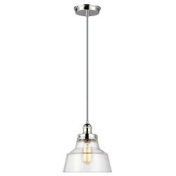 kinkiecik.pl Lampa wisząca Baskin – 1 źródło światła – Polerowany nikiel FE-BASKIN-P-A-PN Elstead Lighting