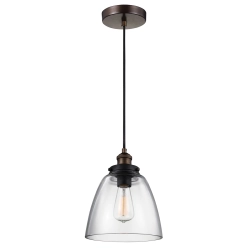 kinkiecik.pl Lampa wisząca Baskin – 1 źródło światła – Stary mosiądz/ Stary cynk FE-BASKIN-P-B-BR Elstead Lighting