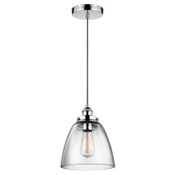 kinkiecik.pl Lampa wisząca Baskin – 1 źródło światła – Polerowany nikiel FE-BASKIN-P-B-PN Elstead Lighting