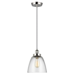 kinkiecik.pl Lampa wisząca Baskin – 1 źródło światła – Polerowany nikiel FE-BASKIN-P-B-PN Elstead Lighting