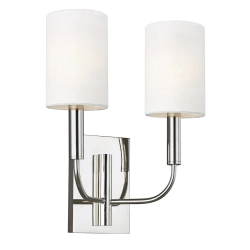Kinkiet Brianna – 2 źródła światła – Polerowany nikiel FE-BRIANNA2-PN Elstead Lighting