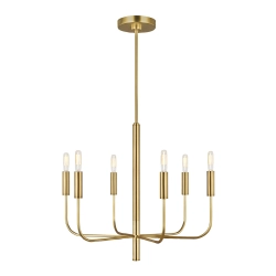 Żyrandol Brianna – 6 źródeł światła – Oksydowany mosiądz FE-BRIANNA6-BB Elstead Lighting