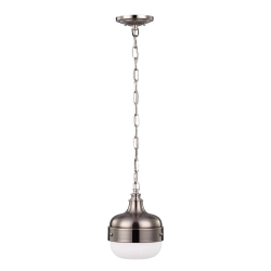 kinkiecik.pl Mała lampa wisząca Cadence – 1 źródło światła – Polerowany nikiel/ Szczotkowana stal FE-CADENCE-1P-BS Elste