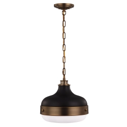 kinkiecik.pl Lampa wisząca Cadence – 2 źródła światła – Ciemny antyczny mosiądz/ Matowa czerń FE-CADENCE-2P-MB Elstead L