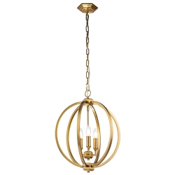Średnia lampa wisząca Corinne – 3 źródła światła – Oksydowany mosiądz FE-CORINNE-3P-M-BB Elstead Lighting