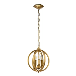 Mała lampa wisząca Corinne – 3 źródła światła – Oksydowany mosiądz FE-CORINNE-3P-S-BB Elstead Lighting