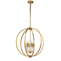 Lampa wisząca Corinne – 6 źródeł światła – Oksydowany mosiądz FE-CORINNE-6P-L-BB Elstead Lighting