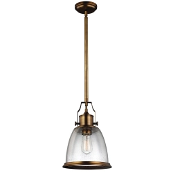 kinkiecik.pl Lampa wisząca Hobson – 1 źródło światła – Stary mosiądz FE-HOBSON-P-M-AB Elstead Lighting