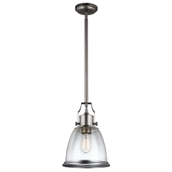 kinkiecik.pl Lampa wisząca Hobson – 1 źródło światła – Satynowy nikiel FE-HOBSON-P-M-SN Elstead Lighting
