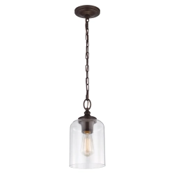 kinkiecik.pl Mała lampa wisząca Hounslow – 1 źródło światła – Olejowany brąz FE-HOUNSLOW-PORB Elstead Lighting
