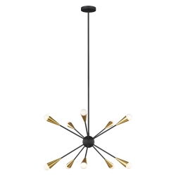 Żyrandol Jax – 10 źródeł światła – Czarny FE-JAX10-MB Elstead Lighting
