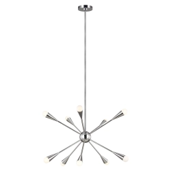 Żyrandol Jax – 10 źródeł światła – Polerowany nikiel FE-JAX10-PN Elstead Lighting