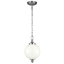 kinkiecik.pl Mała lampa wisząca Parkman – 1 źródło światła – Polerowany nikiel FE-PARKMAN-PS-PN Elstead Lighting