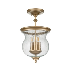 Półplafon Pickering Lane – 3 źródła światła – Naturalny mosiądz FE-PICKERING-LANE-SF-PNBR Elstead Lighting