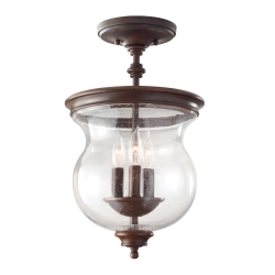 Lampa wisząca Pickering Lane – 3 źródła światła – Stary brąz FE-PICKERING-LANE-SF Elstead Lighting