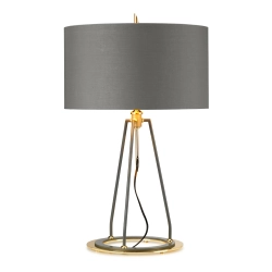 kinkiecik.pl Lampa stołowa Ferrara – Ciemnoszara/ Polerowane złoto FERRARA-TL-GPG Elstead Lighting
