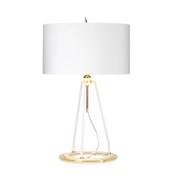 kinkiecik.pl Lampa stołowa Ferrara – Biała/ Polerowane złoto FERRARA-TL-WPG Elstead Lighting