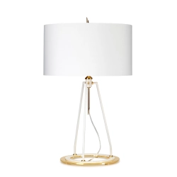 Lampa stołowa Ferrara – Biała/ Polerowane złoto FERRARA-TL-WPG Elstead Lighting