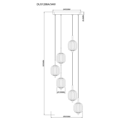 Lampa wisząca AKARI DU31288A/34W ZUMA LINE