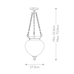Średnia lampa wisząca Finsbury Park – 3 źródła światła – Stary brąz FP-P-M-OLD-BRZ Elstead Lighting