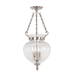 Średnia lampa wisząca Finsbury Park – 3 źródła światła – Polerowany nikiel FP-P-M-POL-NCKL Elstead Lighting