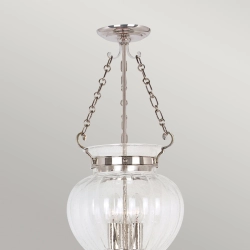 Średnia lampa wisząca Finsbury Park – 3 źródła światła – Polerowany nikiel FP-P-M-POL-NCKL Elstead Lighting