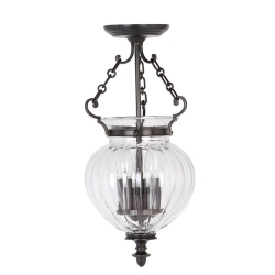 Mała lampa wisząca Finsbury Park – 3 źródła światła – Stary brąz FP-P-S-OLD-BRZ Elstead Lighting