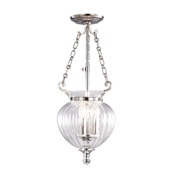 Mała lampa wisząca Finsbury Park – 3 źródła światła – Polerowany nikiel FP-P-S-POL-NCKL Elstead Lighting