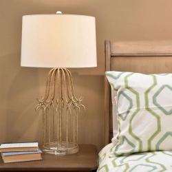 kinkiecik.pl Lampa stołowa Stella – 1 źródło światła – Przecierane złoto GN-STELLA-TL-GD Elstead Lighting