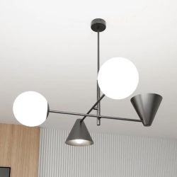 Żyrandol HERMES 4 BLACK 1347/4 EMIBIG Lighting - zdjęcie produktu
