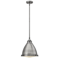 kinkiecik.pl Lampa wisząca Amelia – 1 źródło światła – Polerowany antyczny nikiel HK-AMELIA-P-M-PL Elstead Lighting