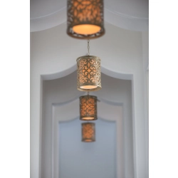 Mała lampa wisząca Carabel – 1 źródło światła HK-CARABEL-P-A Elstead Lighting