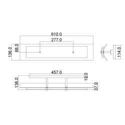 kinkiecik.pl Kinkiet Duet – 3 źródła światła HK-DUET3-BATH Elstead Lighting