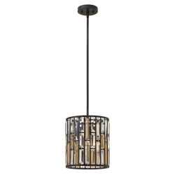 kinkiecik.pl Mała lampa wisząca Gemma – 1 źródło światła – Vintage brąz HK-GEMMA-P-A-VBZ Elstead Lightnig