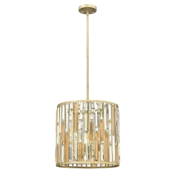 kinkiecik.pl Lampa wisząca Gemma – 3 źródła światła – Płatki srebra HK-GEMMA-P-B-SL Elstead Lightnig