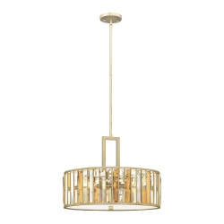 kinkiecik.pl Lampa wisząca Gemma – 3 źródła światła – Płatki srebra HK-GEMMA-P-C-SL Elstead Lightnig