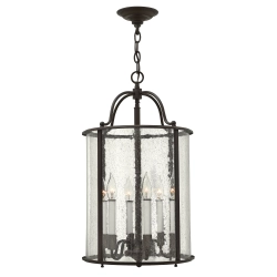 kinkiecik.pl Duża lampa wisząca Gentry – 6 źródeł światła – Stary brąz HK-GENTRY-P-L-OB Elstead Lighting