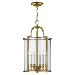 kinkiecik.pl Duża lampa wisząca Gentry – 6 źródeł światła – Polerowany mosiądz HK-GENTRY-P-L-PB Elstead Lighting